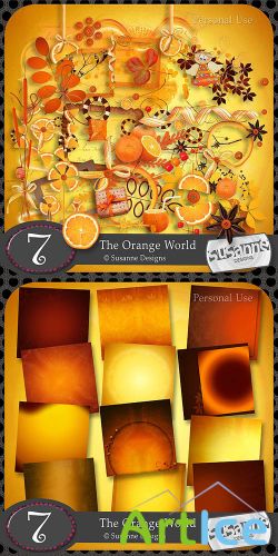 Scrap Set - The Orange World PNG and JPG Files
