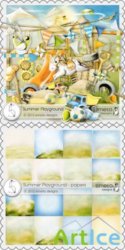 Scrap Set - Summer Playground PNG and JPG Files