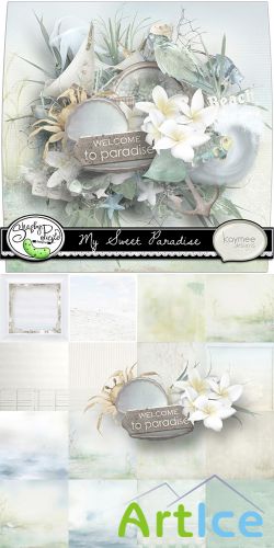 Scrap Set - My Sweet Paradise PNG and JPG Files