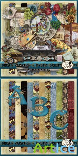 Scrap Set - Mystic Orient PNG and JPG Files