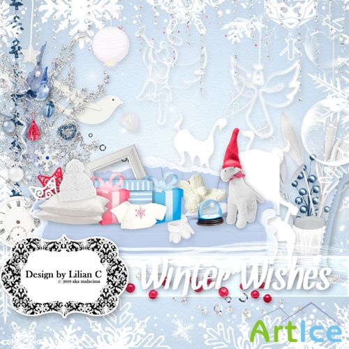 Scrap Set - Winter Wishes PNG and JPG Files