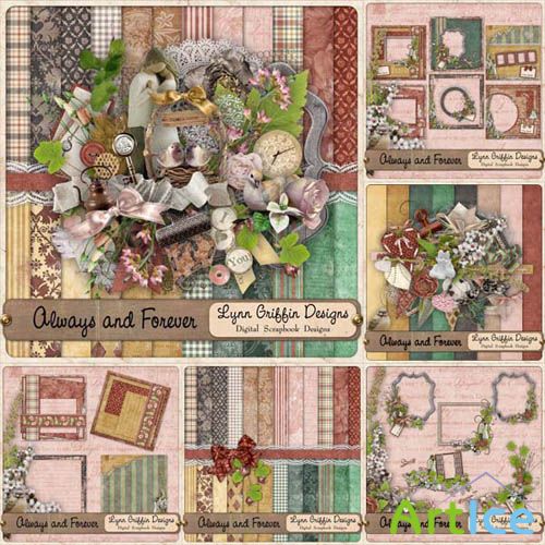 Scrap Set - Always and Forever PNG and JPG Files