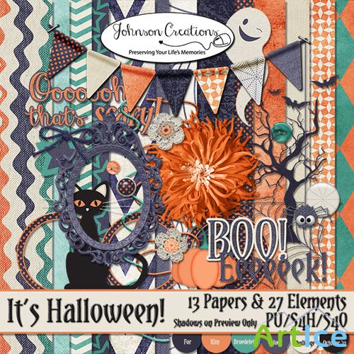 Scrap Set - Its Halloween! PNG and JPG Files