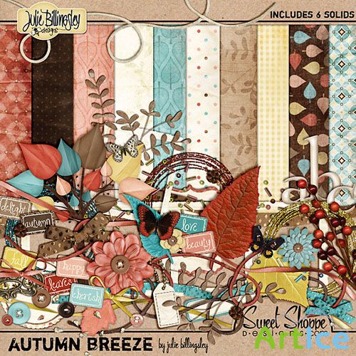 Scrap Kit - Autumn Breeze PNG and JPG Files