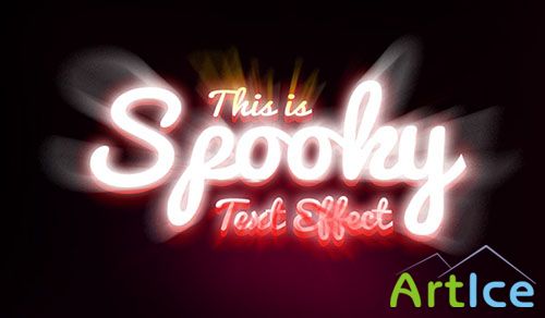 Spooky Text Effect PSD Template