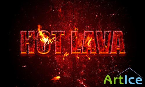 Hot Lava Photoshop Text Effect