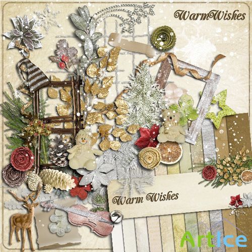 Scrap Set - Warm Wishes PNG and JPG Files