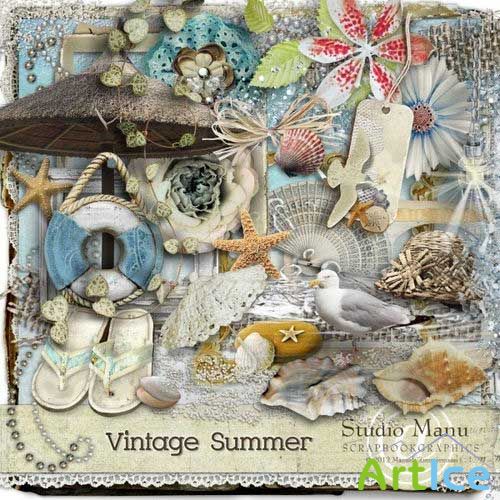 Морской скрап-комплект - Vintage summer