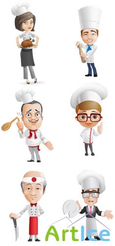 Chief Cook Characters PSD Set PSD