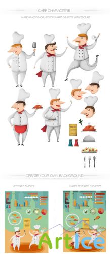 Chef Vector Characters Set