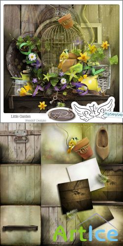 Scrap Set - Little Garden PNG and JPG Files