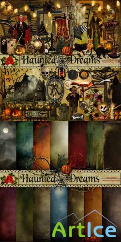 Scrap Set - Haunted Dreams PNG and JPG Files