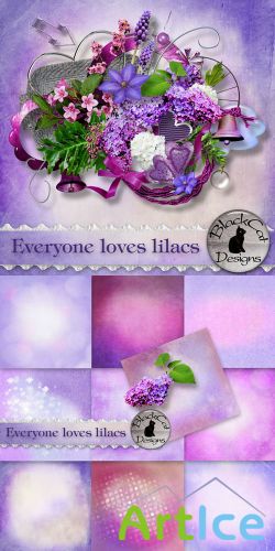 Scrap Set - Everyone Loves Lilacs PNG and JPG Files