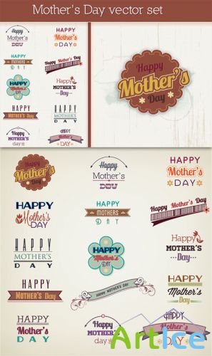 Mothers Day Photoshop Vector Set