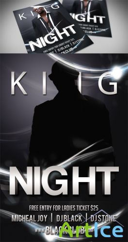 King Night Flyer Template PSD