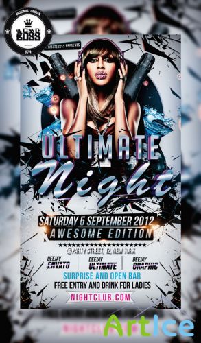 Ultimate Night Flyer Template PSD