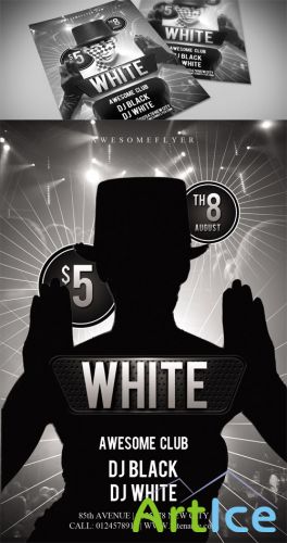 Black White Party Flyer Template