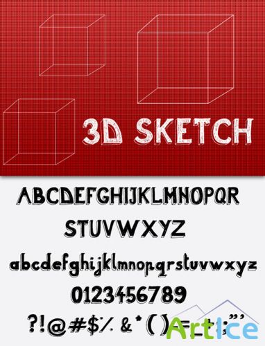 3D Sketch Font