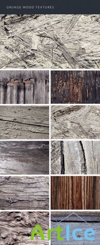 Grunge Wood Textures Set
