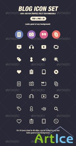 GraphicRiver - Glyph Icons for Blog (48px) 3447133