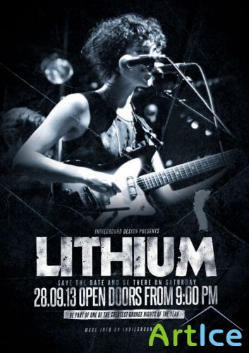 Indie Lithium Flyer Template PSD