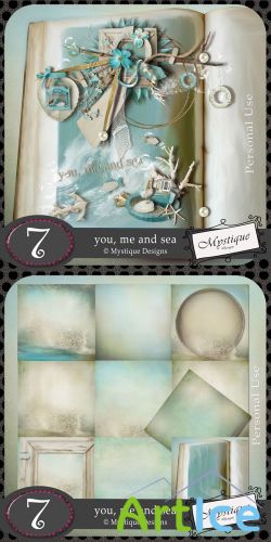 Scrap Set - You, Me and Sea PNG and JPG Files