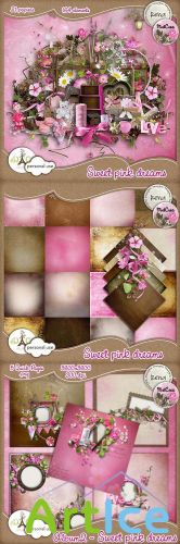 Scrap Set - Sweet Pink Dreams PNG and JPG Files