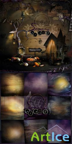 Scrap Set - Scarry Night PNG and JPG Files