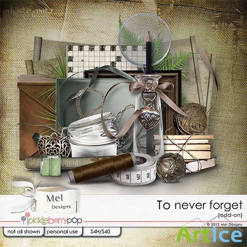 Scrap Set - To Never Forget PNG and JPG Files