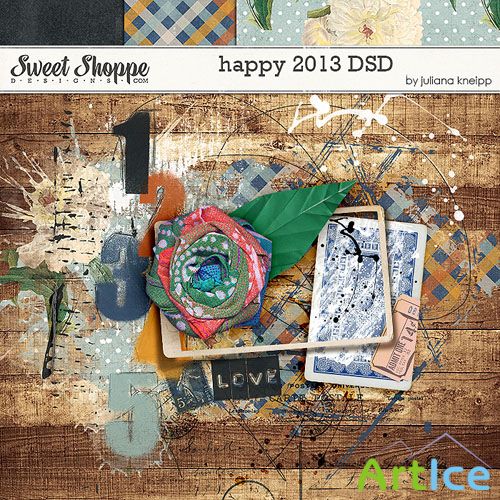 Scrap Set - Happy 2013 DSD PNG and JPG Files