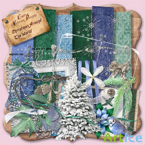 Scrap Set - Christmas Around The World PNG and JPG Files