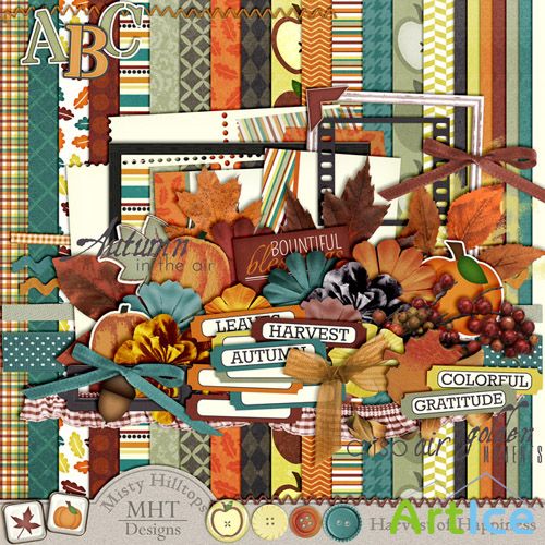 Scrap Kit - Harvest of Happiness PNG and JPG FIles