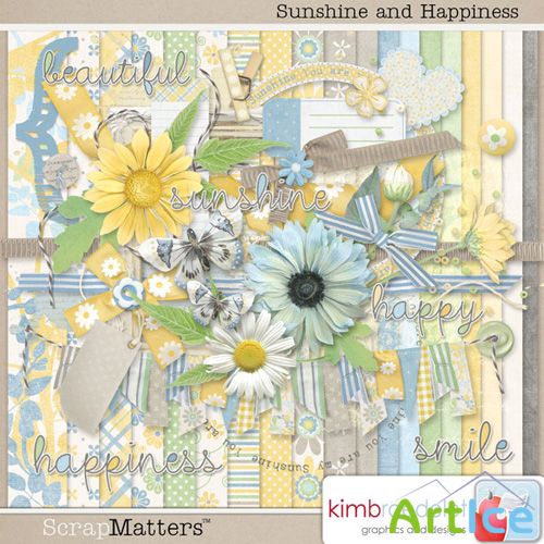 Scrap Set - Sunshine and Happiness PNG and JPG Files