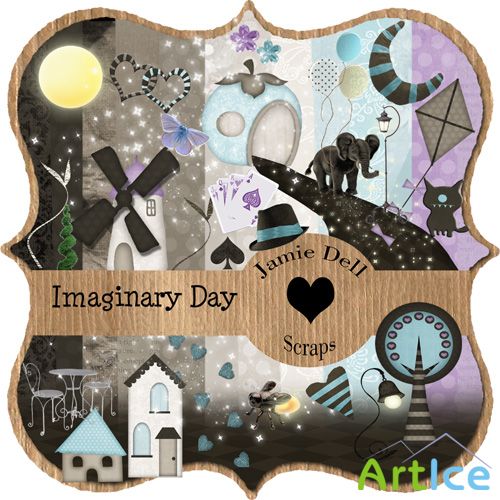 Scrap Set - Imaginary Day  PNG and JPG Files
