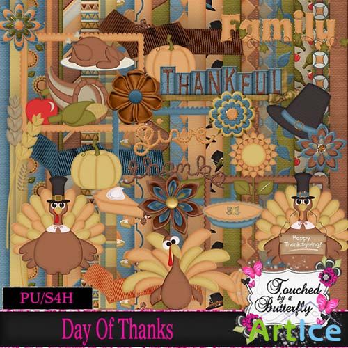 Scrap Set - Day Of Thanks PNG and JPG Files