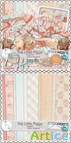 Scrap Set - This Little Piggy PNG and JPG Files