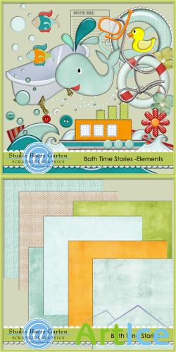 Scrap Set - Bath Time Stories PNG and JPG Files
