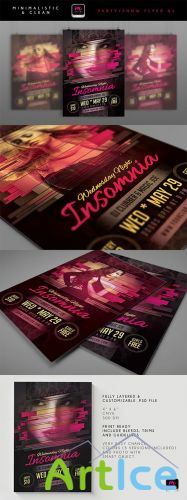 Insomnia Wednesday Night Flyer/Poster PSD Template