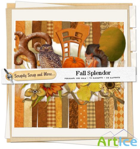 Scrap Kit - Fall Splendor PNG and JPG Files