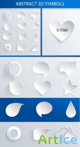 Designtnt - Abstract 3D Symbols Set 1
