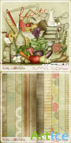Scrap Set - Mommys Cookbook PNG and JPG Files