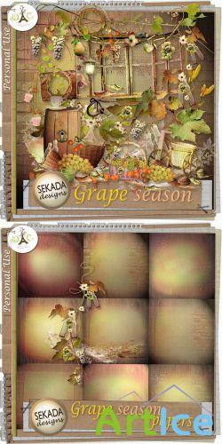 Scrap Set - Grape Season PNG and JPG Files