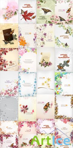 27 Spring Floral Illustrations Set 1