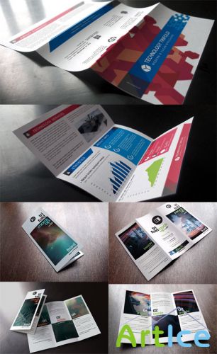 4 Trifold Mock Up Templates