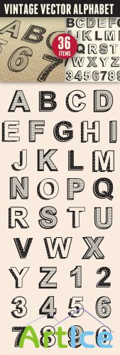 Vintage Vector Alphabet