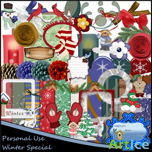 Scrap Kit - Winter Special PNG and JPG Files