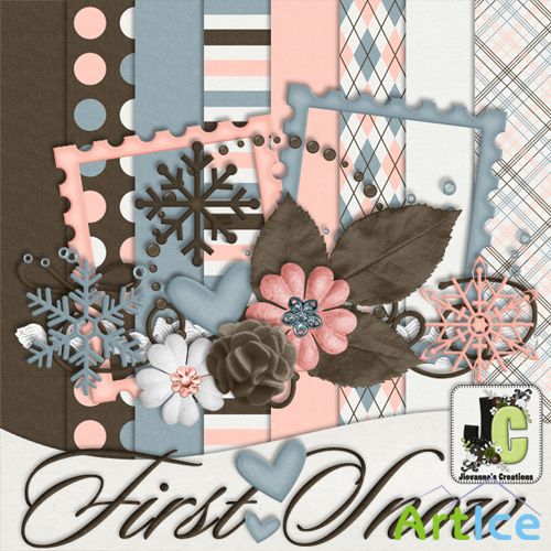 Scrap Set - First Snow PNG and JPG Files