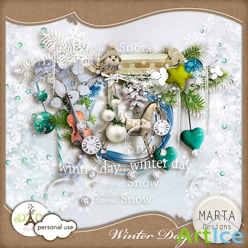 Scrap - Winter Day PNG and JPG Files