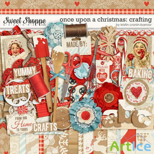 Scrap Set - Once Upon a Christmas crafting PNG and JPG Files
