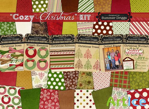 Cozy Christmas Kit PNG and JPG Files